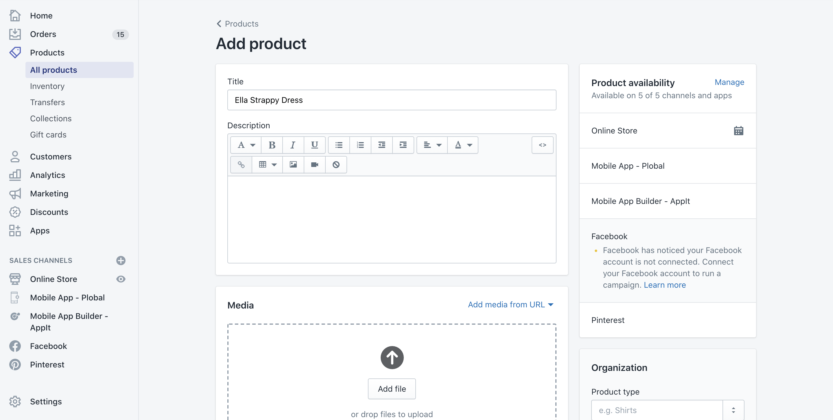 shopify add tracking